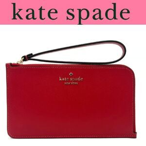 Kate Spade New York Lucy L-Zip Wristlet- Candied Cherry